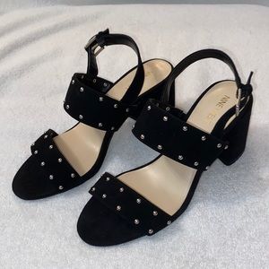 NWOT suede studded sandals